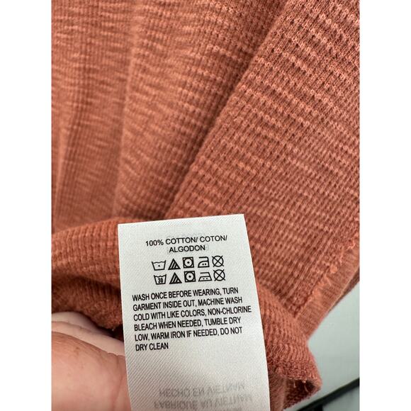 Lucky Brand Mens Sequoia Salmon Long Sleeve Thermal Crew T-Shirt Tee Size Small - Picture 7 of 10